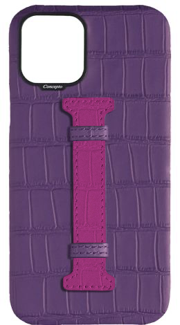 Customized Matte Purple Embossed Crocodile Case