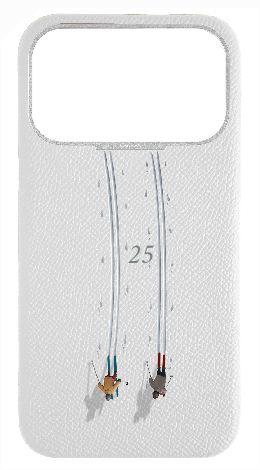 Customized White Strapless Case 
                 Skiing