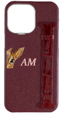 Customized Burgundy Exotic Crocodile Side Strap Case