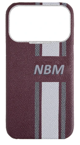 Customized Striped Maroon Strapless Case