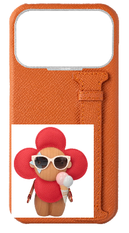 Customized Orange Epsom Side Strap Case