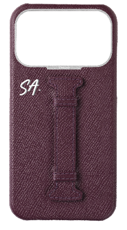 Customized Maroon Epsom Middle Strap Case