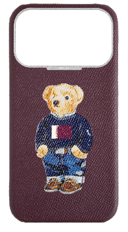Customized Teddy Maroon Strapless Case (Qatar)