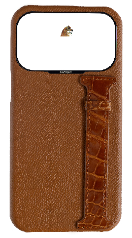 Customized Tan Exotic Crocodile Side Strap Case