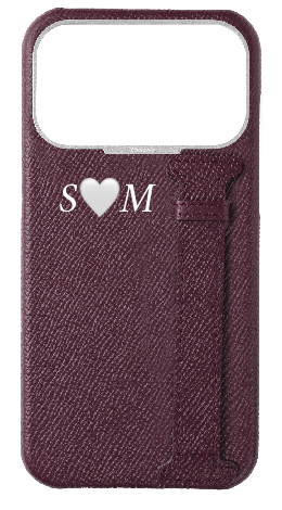 Customized Maroon Epsom Side Strap Case