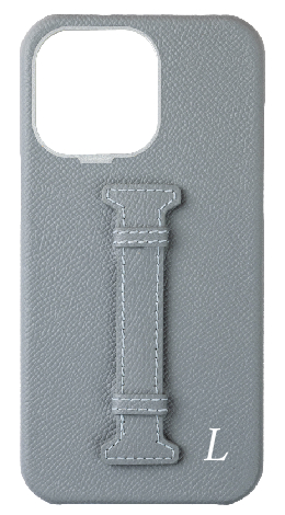 Customized Light Blue Grey Epsom Middle Strap Case