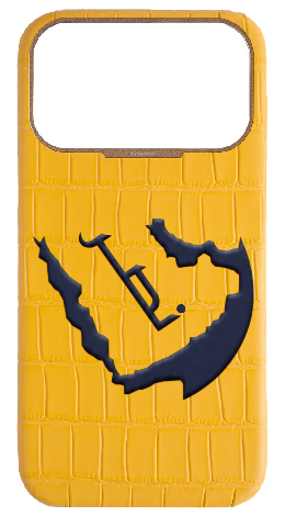 Customized Matte Yellow Strapless Embossed Crocodile Case