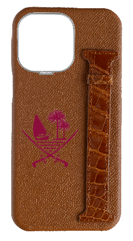 Customized Tan Exotic Crocodile Side Strap Case