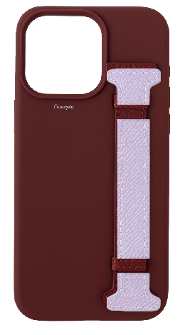 Customized Maroon Silicon Side Strap Case
