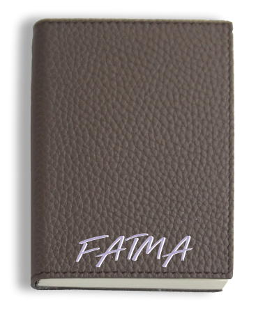 Customized Dark Taupe Mini Notebook