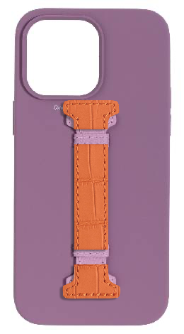 Customized Purple Silicon Middle Strap Case