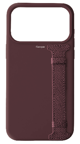 Customized Burgundy Silicon Side Strap Case