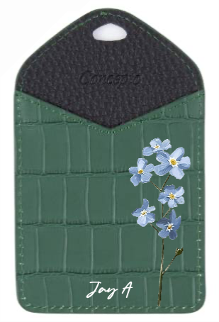 Customized Royal Green ID Holder