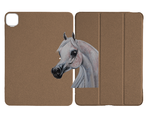 Customized Taupe Epsom iPad Case
