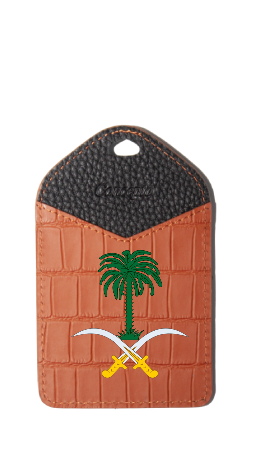 Customized Camel Brown ID Holder