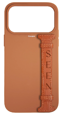 Customized Tan Silicon Side Strap Case
