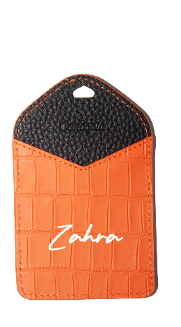 Customized Orange ID Holder