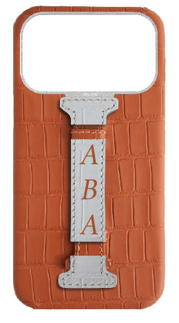 Customized Matte Camel Brown Embossed Crocodile Case