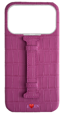 Customized Matte Fuchsia Embossed Crocodile Case