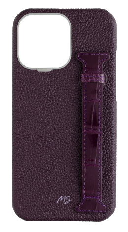 Customized Deep Purple Exotic Crocodile Side Strap Case