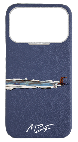 Customized Navy Strapless Epsom Case 
                 Surfing