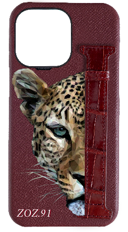 Customized Burgundy Exotic Crocodile Side Strap Case