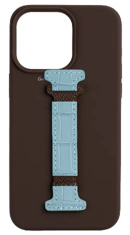 Customized Brown Silicon Middle Strap Case
