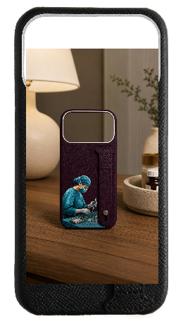Customized Black Epsom Side Strap Case