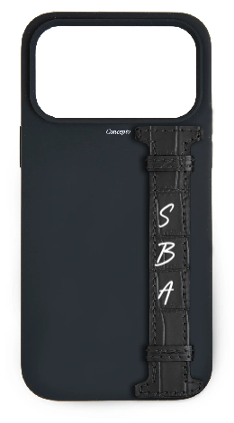 Customized Black Silicon Side Strap Case
