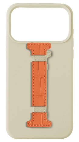 Customized White Silicon Middle Strap Case