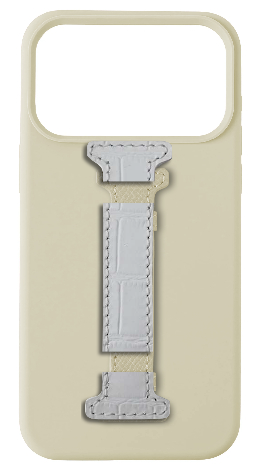 Customized White Silicon Middle Strap Case