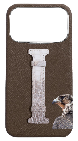 Customized Taupe Himalayan Exotic Crocodile Middle Strap Case