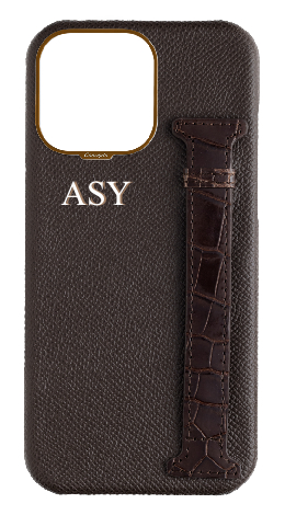 Customized Brown Exotic Crocodile Side Strap Case