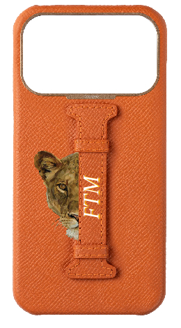 Customized Orange Epsom Middle Strap Case