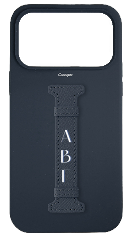 Customized Dark Navy Silicon Middle Strap Case
