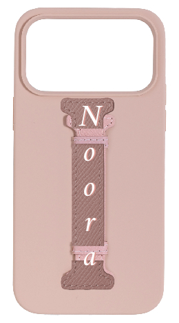 Customized Soft Pink Silicon Middle Strap Case