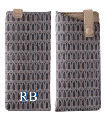 Customized Cream Monogram Sunglasses Sleeve