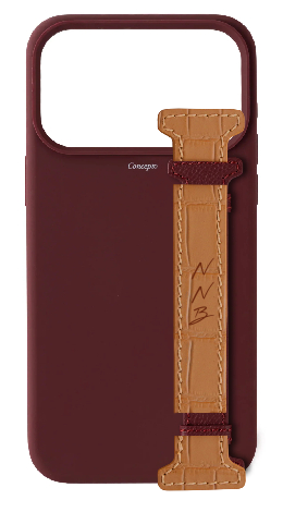 Customized Maroon Silicon Side Strap Case