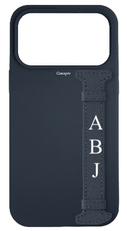 Customized Navy Silicon Side Strap Case