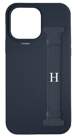 Customized Navy Silicon Side Strap Case