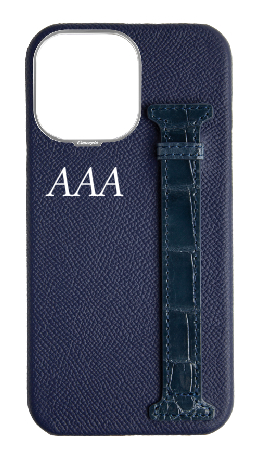 Customized Navy Exotic Crocodile Side Strap Case