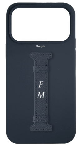 Customized Dark Navy Silicon Middle Strap Case