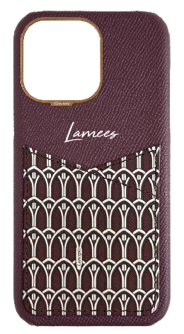 Customized Maroon Monogram Pocket Case