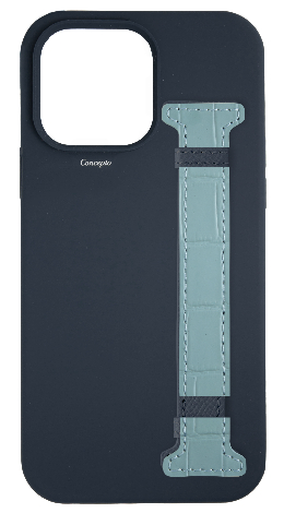 Customized Dark Navy Silicon Side Strap Case