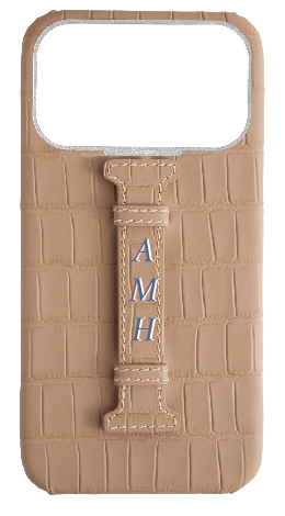 Customized Matte Nude Embossed Crocodile Case