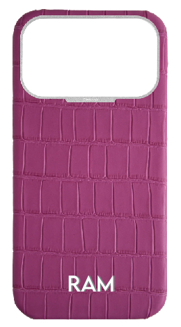 Customized Matte Fuchsia Strapless Embossed Crocodile Case