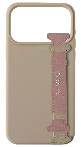 Customized Cream Silicon Side Strap Case