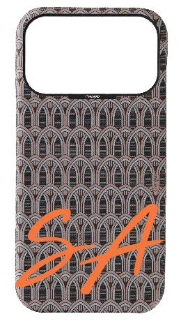 Customized Cream Monogram Strapless Epsom Case