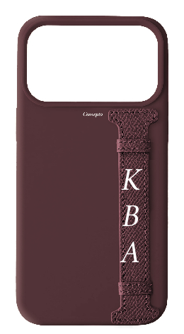Customized Burgundy Silicon Side Strap Case