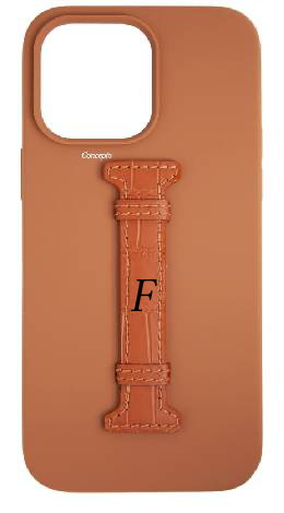 Customized Tan Silicon Middle Strap Case